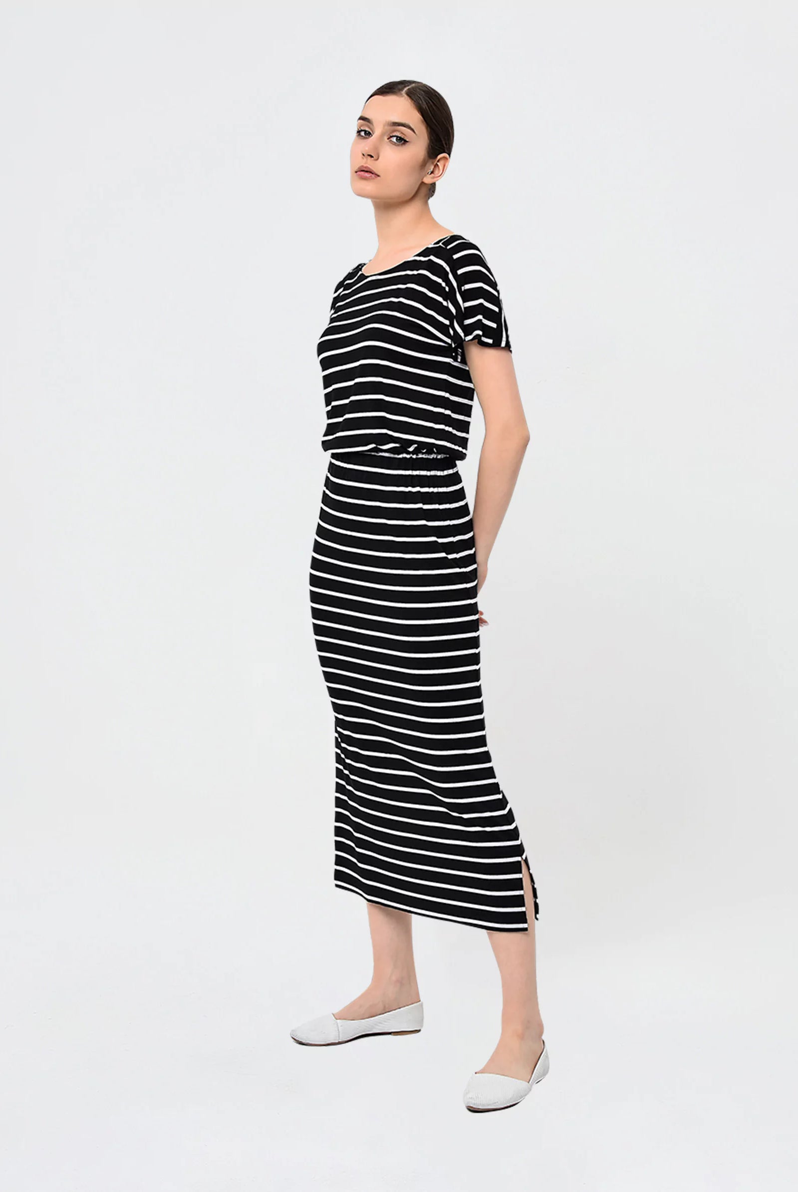 Black and White Striped Dresses