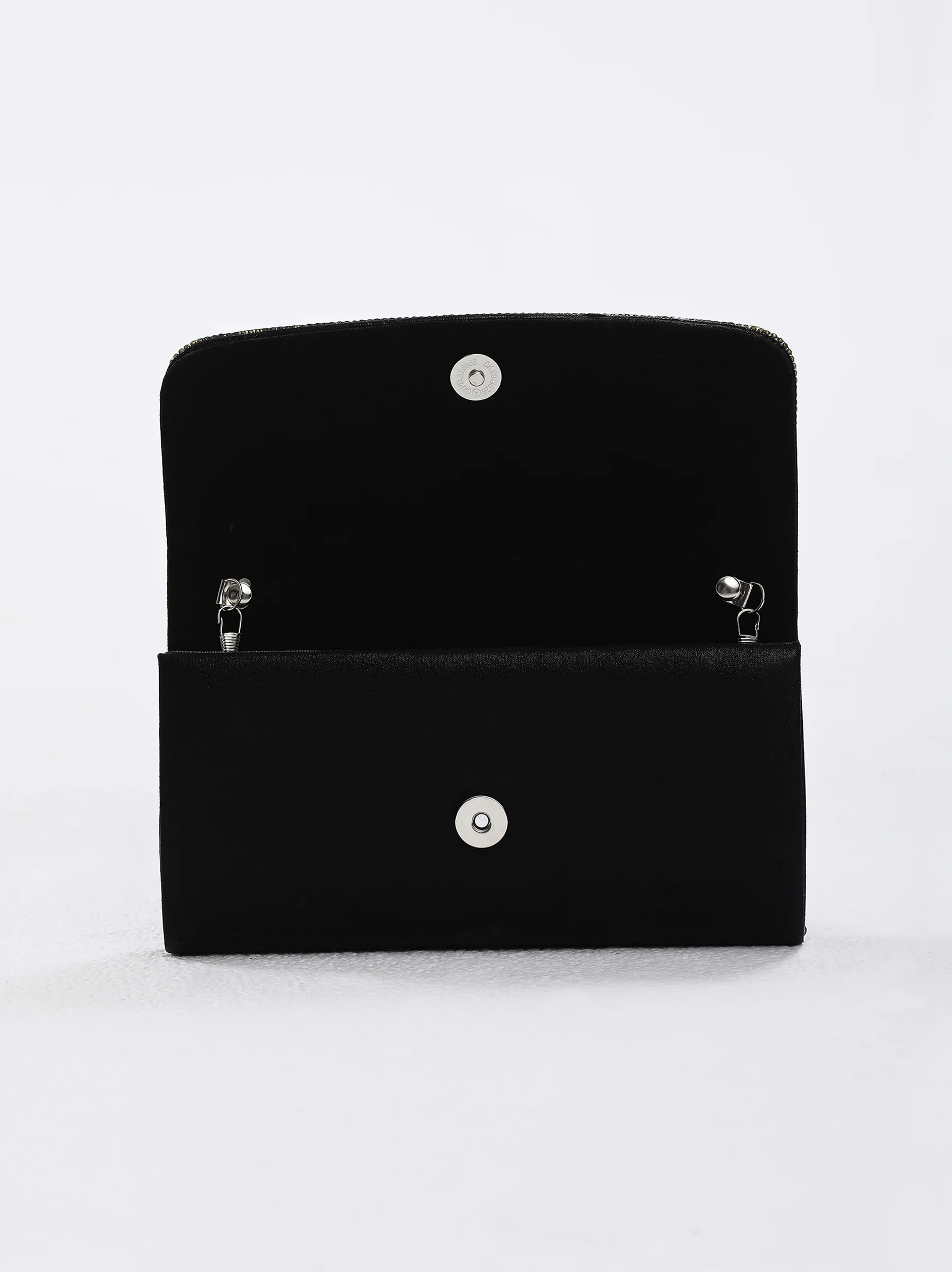 Black shimmer clutch 2025 bag
