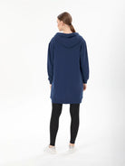 blue Longline Hoodie