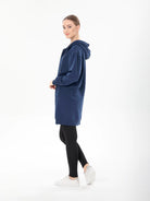 blue Longline Hoodie uk