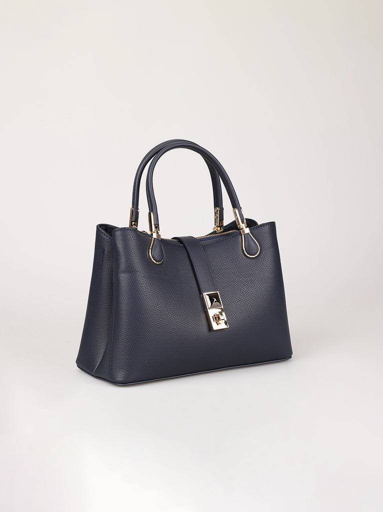 handheld bag navy blue