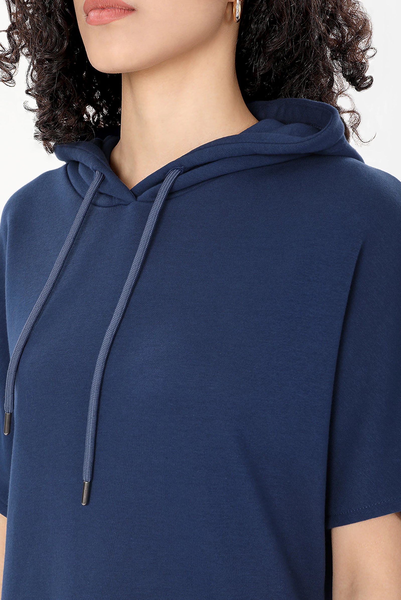 shop blue long hoodie