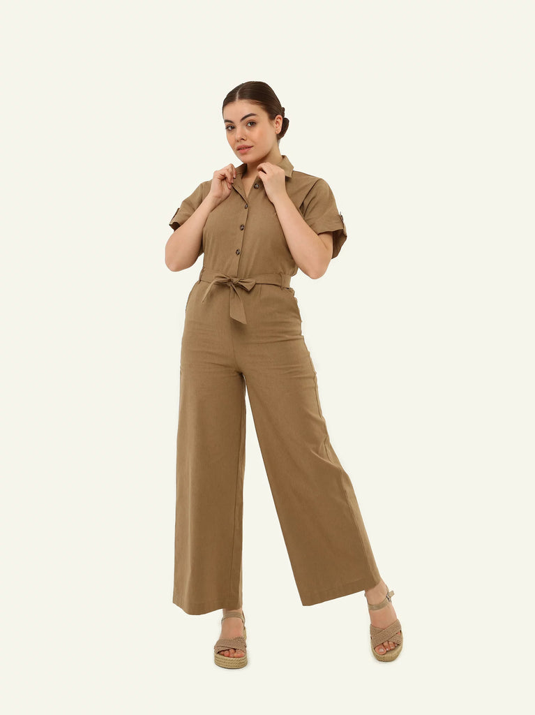 linen utility jumpsuit uk