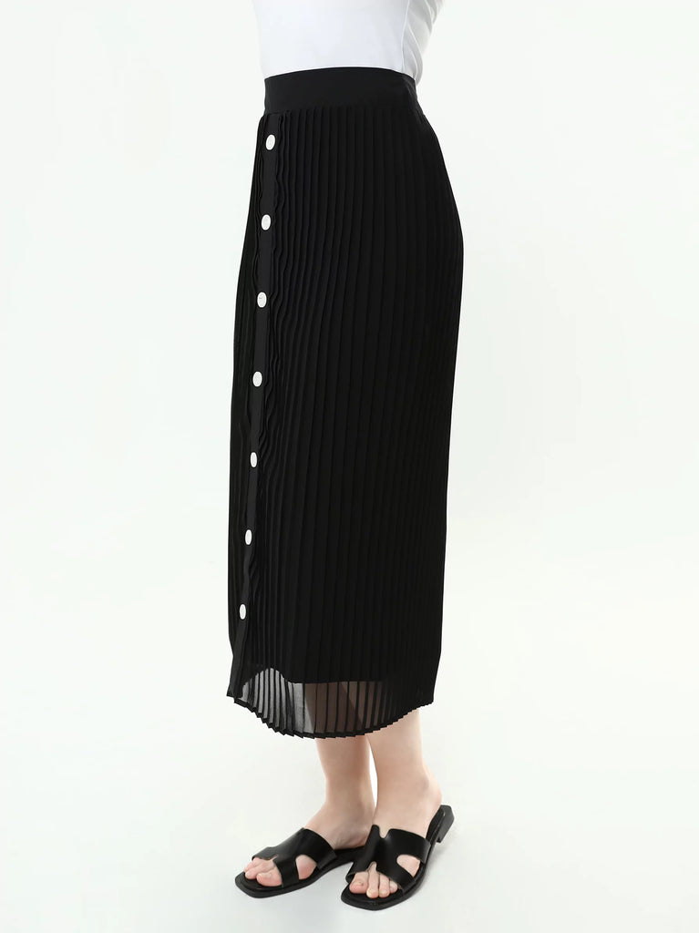 black midi skirt for women
