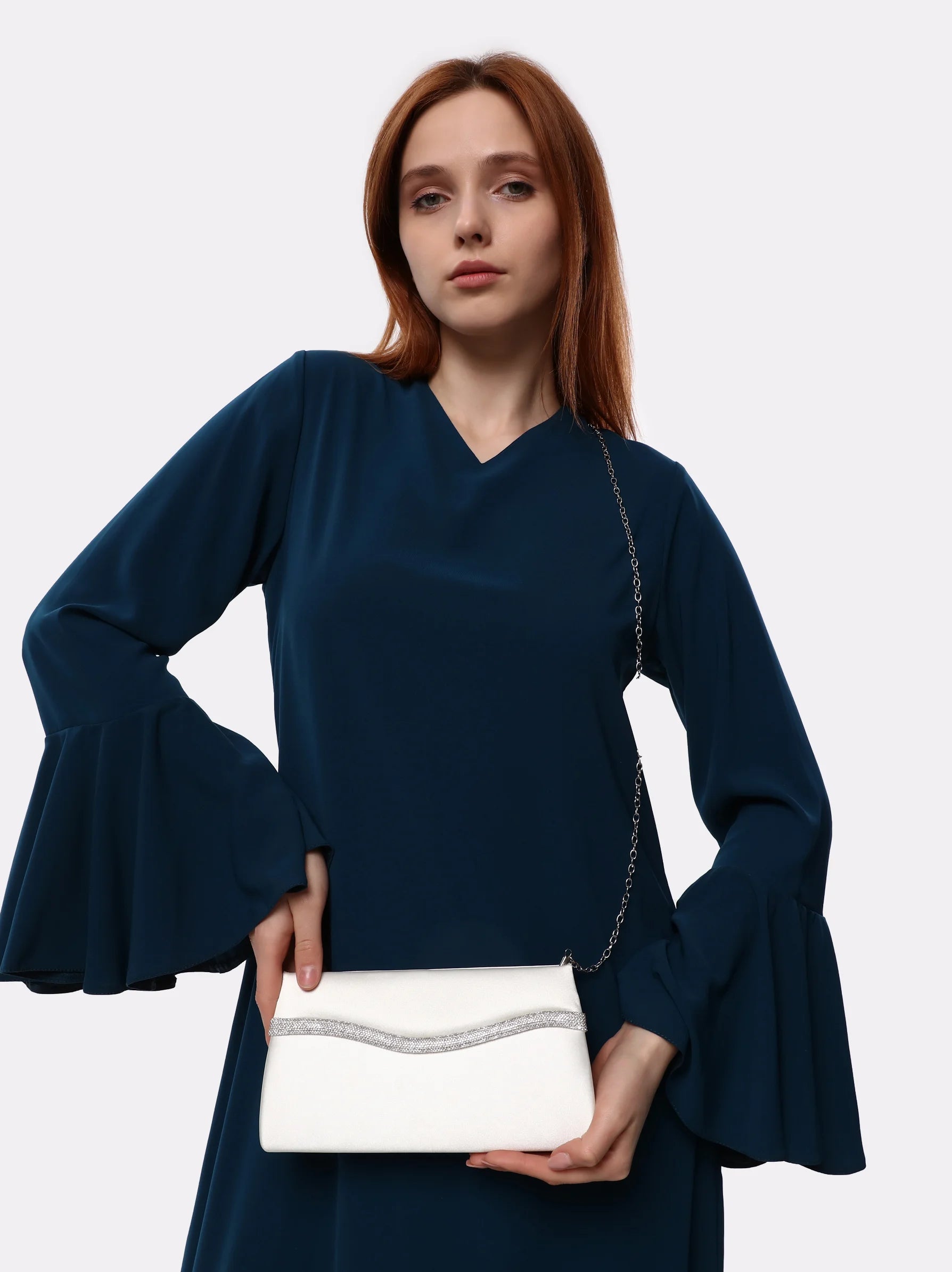 Off white clutch bag online