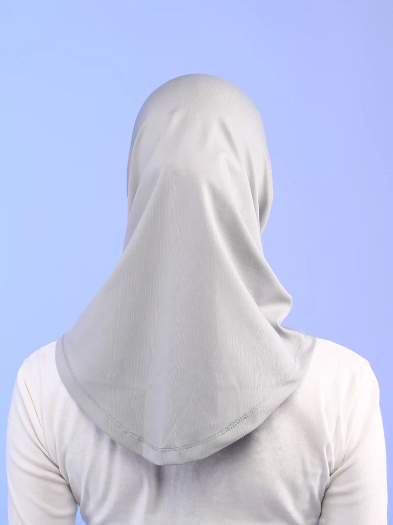 grey sport hijab for women