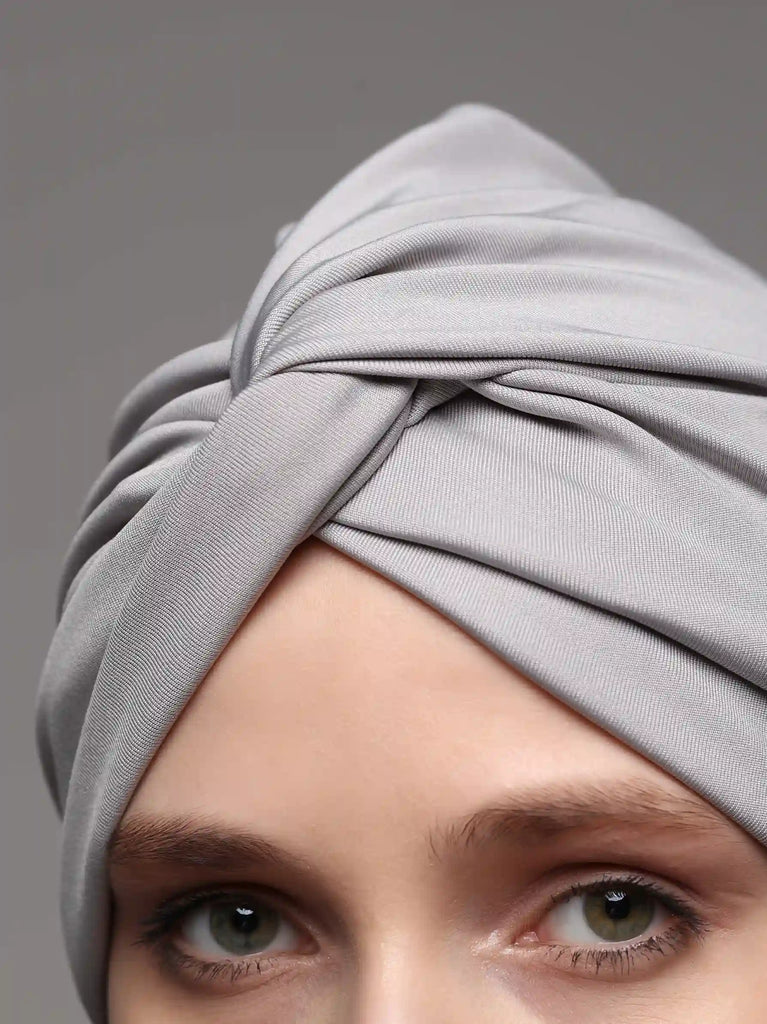 grey swim turban
