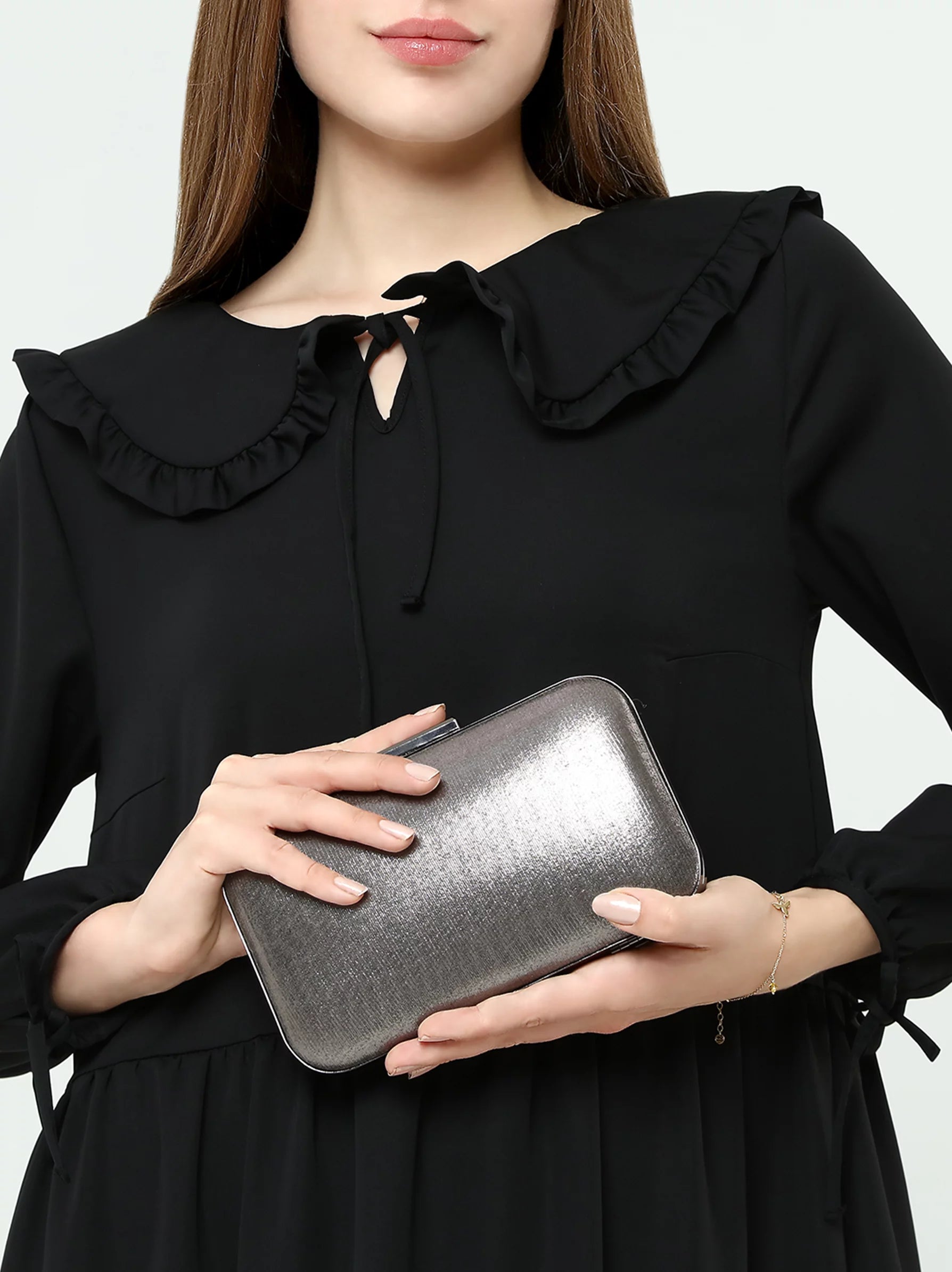 Dark Grey Clutch Bag Modora UK