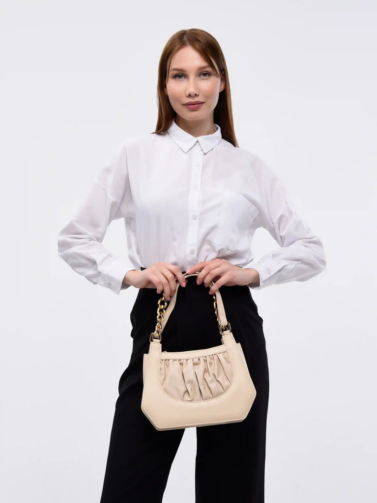 ruched handle bag