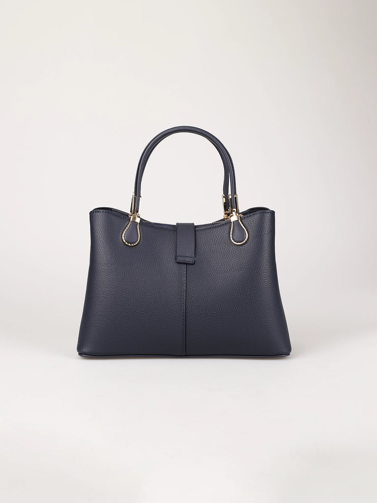 navy blue handheld bag