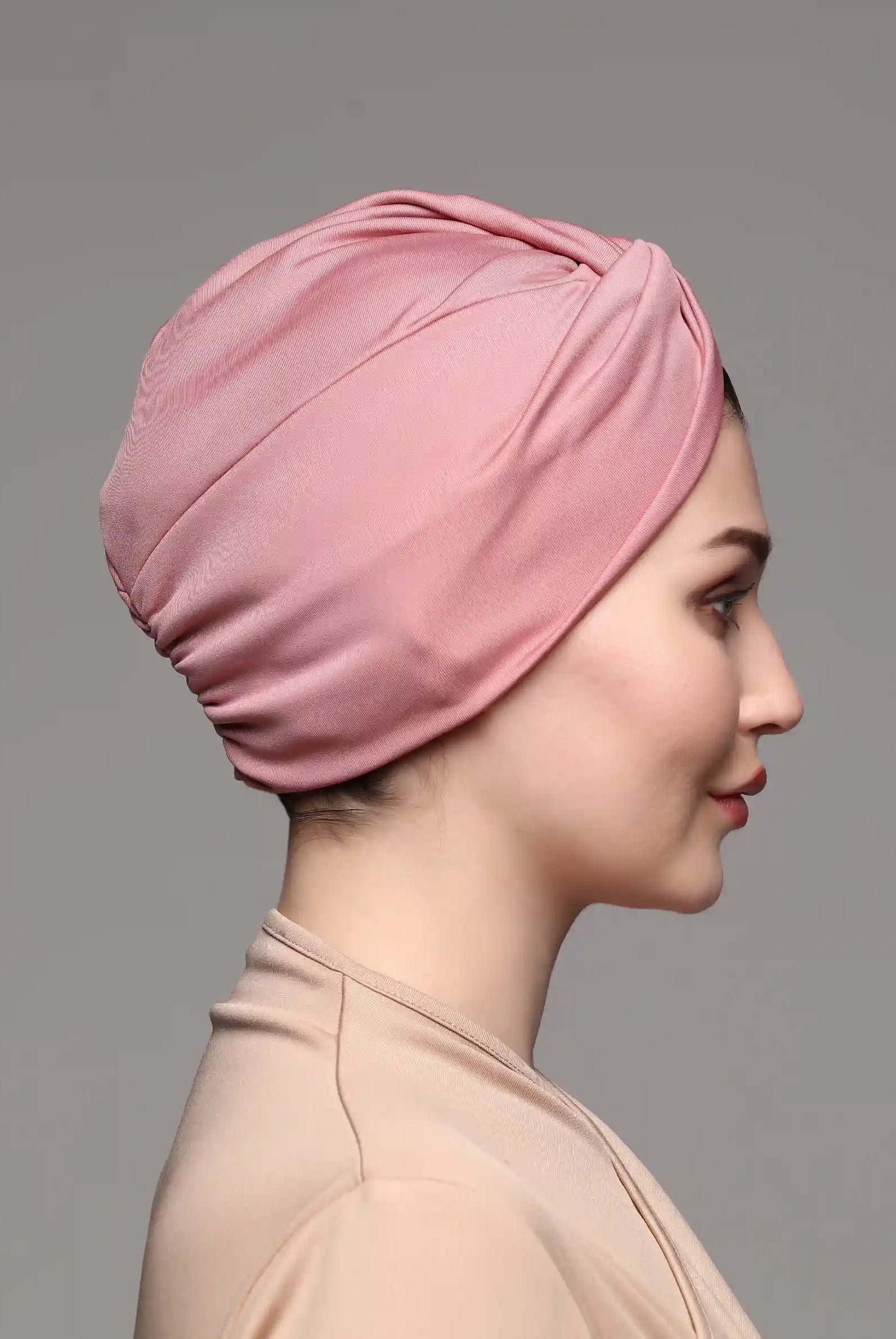 pink swim turban