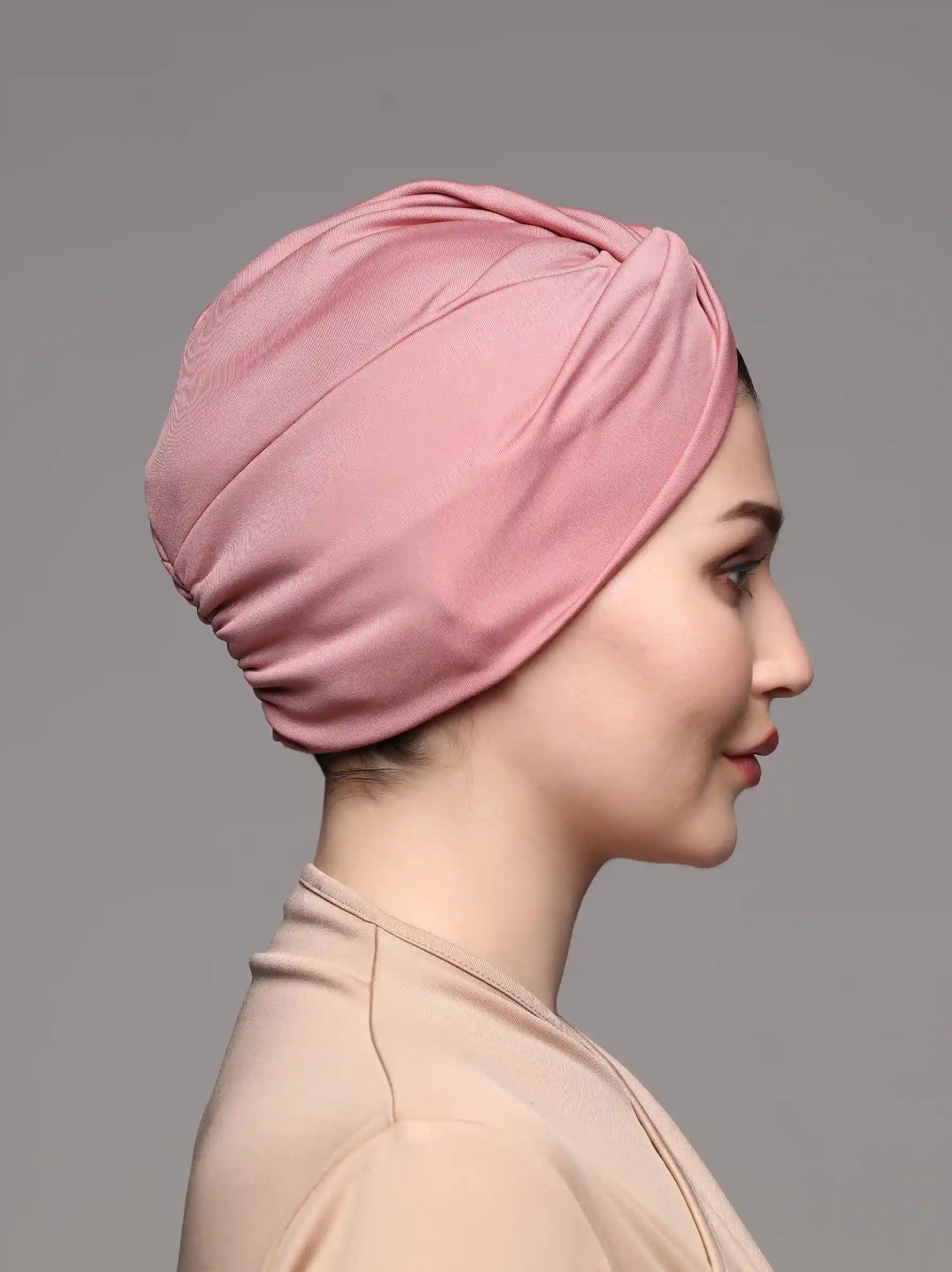 pink swim turban