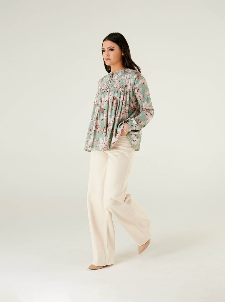 floral print blouse