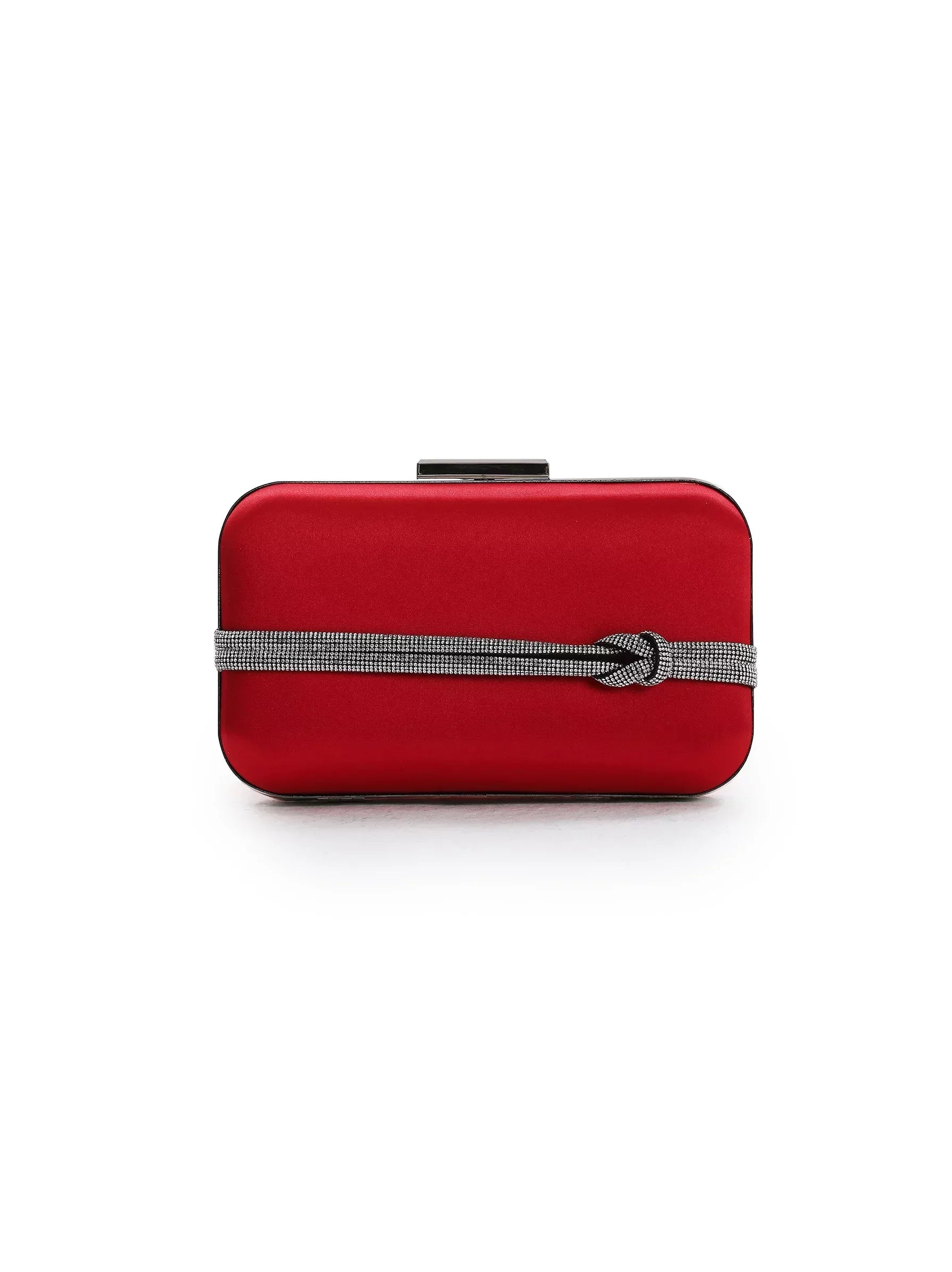 Red 2025 satin clutch