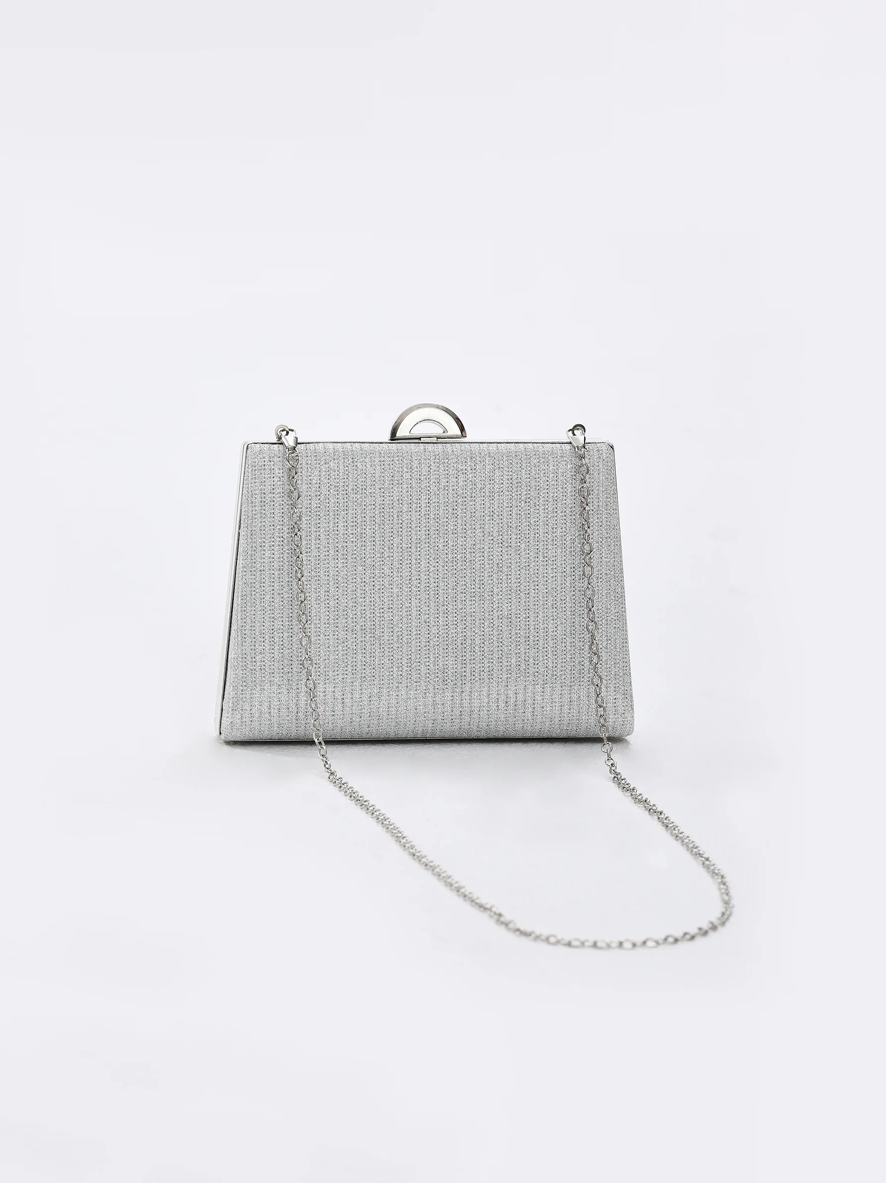 Silver bag with chain on sale