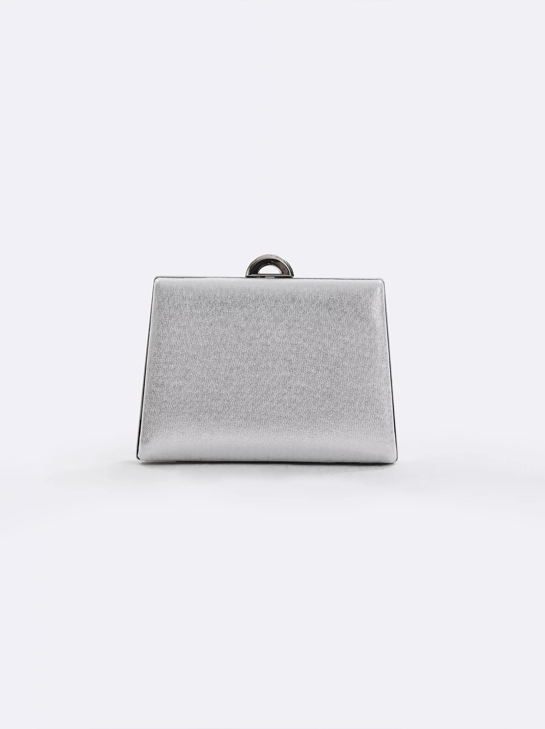 Grey and silver clutch bag hotsell