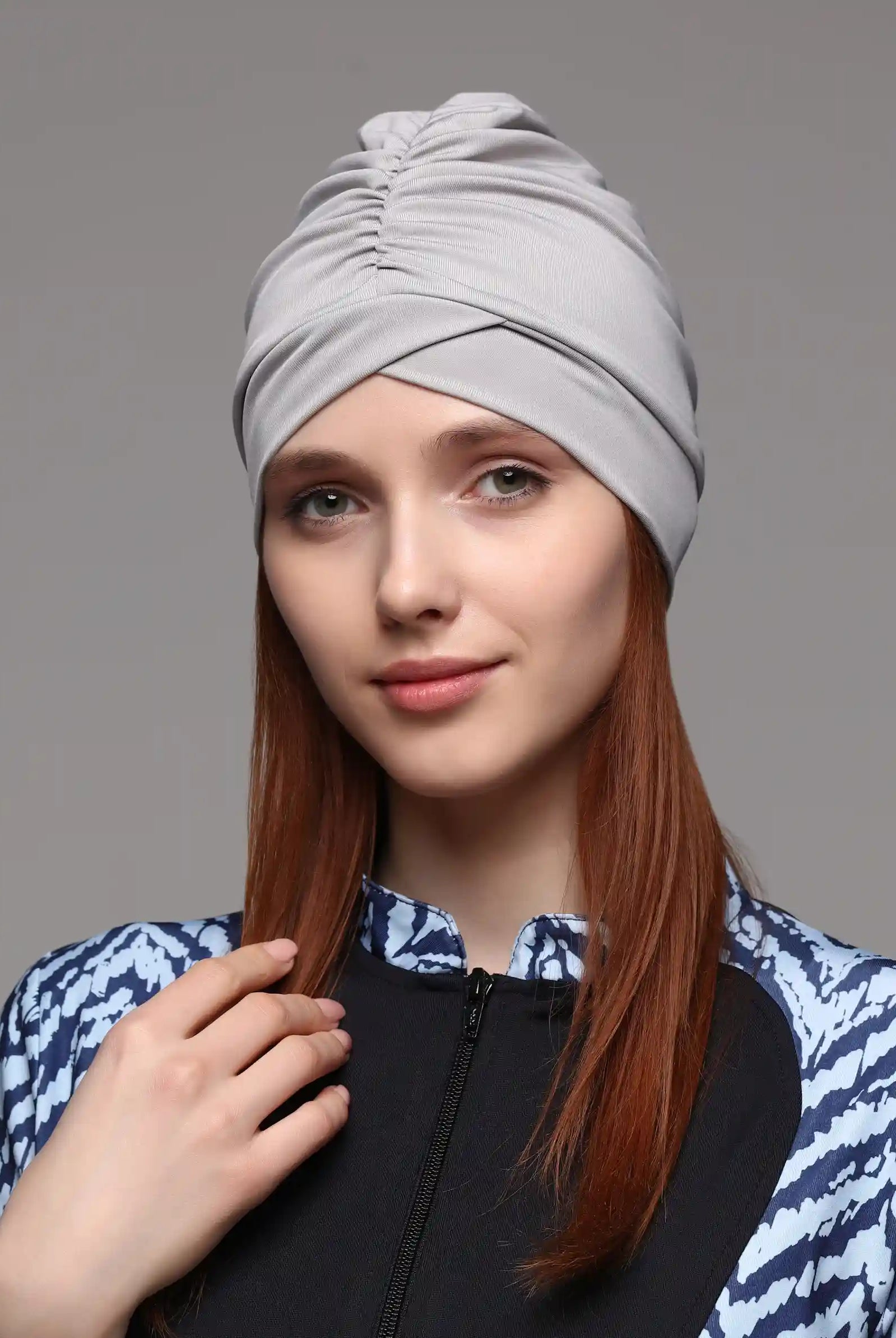 grey turban for women