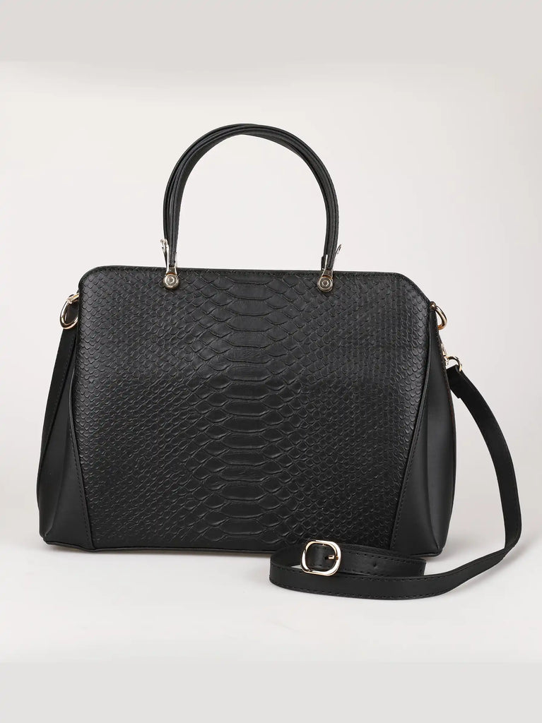 black mini handle bag